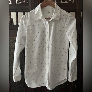 Garnet Hill Orhanic Cotton button up shirt size 02